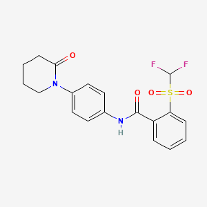 2-((difluoromethyl)sulfonyl)-N-(4-(2-oxopiperidin-1-yl)phenyl)benzamide