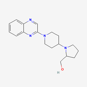 molecular formula C18H24N4O B2905655 [1-(1-Quinoxalin-2-ylpiperidin-4-yl)pyrrolidin-2-yl]methanol CAS No. 2380070-66-4