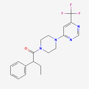 2-Phenyl-1-{4-[6-(trifluoromethyl)-4-pyrimidinyl]piperazino}-1-butanone