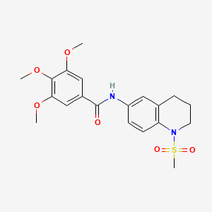 molecular formula C20H24N2O6S B2905664 N-(1-methanesulfonyl-1,2,3,4-tetrahydroquinolin-6-yl)-3,4,5-trimethoxybenzamide CAS No. 899945-61-0