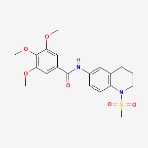 molecular formula C20H24N2O6S B2905664 3,4,5-trimethoxy-N-(1-methylsulfonyl-3,4-dihydro-2H-quinolin-6-yl)benzamide CAS No. 899945-61-0