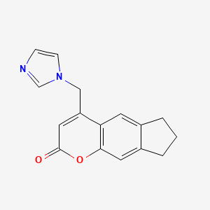 molecular formula C16H14N2O2 B2905680 4-(imidazol-1-ylmethyl)-7,8-dihydro-6H-cyclopenta[g]chromen-2-one CAS No. 899392-66-6