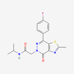 2-(7-(4-fluorophenyl)-2-methyl-4-oxothiazolo[4,5-d]pyridazin-5(4H)-yl)-N-isopropylacetamide