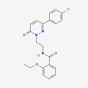 molecular formula C21H20ClN3O3 B2905685 N-(2-(3-(4-chlorophenyl)-6-oxopyridazin-1(6H)-yl)ethyl)-2-ethoxybenzamide CAS No. 921805-10-9