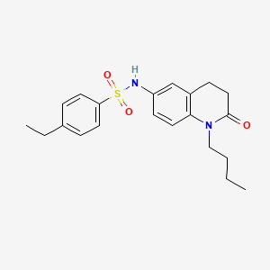 molecular formula C21H26N2O3S B2905691 N-(1-butyl-2-oxo-1,2,3,4-tetrahydroquinolin-6-yl)-4-ethylbenzene-1-sulfonamide CAS No. 951472-49-4