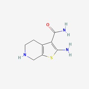 molecular formula C8H11N3OS B2905727 2-Amino-4,5,6,7-tetrahydrothieno[2,3-c]pyridine-3-carboxamide CAS No. 24248-68-8
