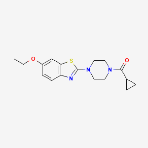 molecular formula C17H21N3O2S B2905730 Cyclopropyl(4-(6-ethoxybenzo[d]thiazol-2-yl)piperazin-1-yl)methanone CAS No. 897470-66-5