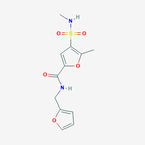molecular formula C12H14N2O5S B2905732 N-(furan-2-ylmethyl)-5-methyl-4-(N-methylsulfamoyl)furan-2-carboxamide CAS No. 1207016-32-7