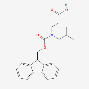 molecular formula C22H25NO4 B2905737 3-{[(9H-fluoren-9-ylmethoxy)carbonyl](2-methylpropyl)amino}propanoic acid CAS No. 1393817-23-6