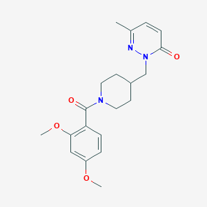molecular formula C20H25N3O4 B2905741 2-((1-(2,4-dimethoxybenzoyl)piperidin-4-yl)methyl)-6-methylpyridazin-3(2H)-one CAS No. 2320573-40-6