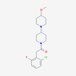 2-(2-Chloro-6-fluorophenyl)-1-{4-methoxy-[1,4'-bipiperidine]-1'-yl}ethan-1-one