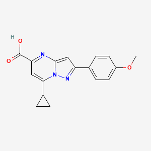 7-Cyclopropyl-2-(4-methoxyphenyl)pyrazolo[1,5-a]pyrimidine-5-carboxylic acid