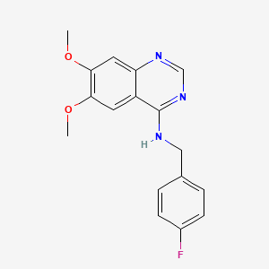N-[(4-fluorophenyl)methyl]-6,7-dimethoxyquinazolin-4-amine