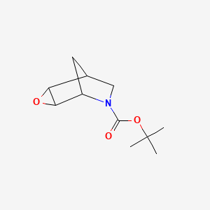 molecular formula C11H17NO3 B2905763 tert-butyl 3-oxa-6-azatricyclo[3.2.1.02,4]octane-6-carboxylate CAS No. 2219371-15-8