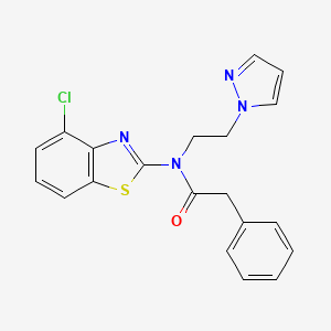 N-(2-(1H-pyrazol-1-yl)ethyl)-N-(4-chlorobenzo[d]thiazol-2-yl)-2-phenylacetamide