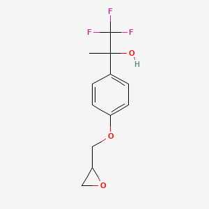 1,1,1-Trifluoro-2-[4-(oxiran-2-ylmethoxy)phenyl]propan-2-ol