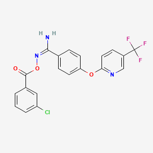 [(E)-[amino-[4-[5-(trifluoromethyl)pyridin-2-yl]oxyphenyl]methylidene]amino] 3-chlorobenzoate