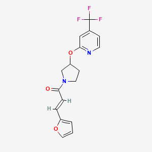 (E)-3-(furan-2-yl)-1-(3-((4-(trifluoromethyl)pyridin-2-yl)oxy)pyrrolidin-1-yl)prop-2-en-1-one