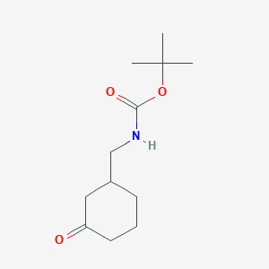 molecular formula C12H21NO3 B2905806 tert-butyl N-[(3-oxocyclohexyl)methyl]carbamate CAS No. 1260836-35-8