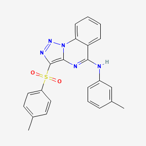 N-(3-methylphenyl)-3-(4-methylphenyl)sulfonyltriazolo[1,5-a]quinazolin-5-amine