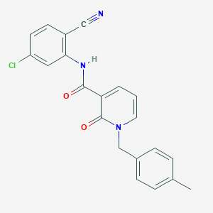 molecular formula C21H16ClN3O2 B2905812 N-(5-chloro-2-cyanophenyl)-1-[(4-methylphenyl)methyl]-2-oxo-1,2-dihydropyridine-3-carboxamide CAS No. 946331-09-5
