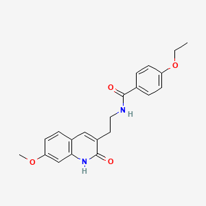 4-ethoxy-N-[2-(7-methoxy-2-oxo-1H-quinolin-3-yl)ethyl]benzamide