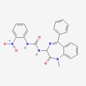 1-(1-Methyl-2-oxo-5-phenyl-2,3-dihydro-1H-benzo[e][1,4]diazepin-3-yl)-3-(2-nitro-phenyl)-urea