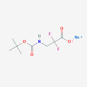 molecular formula C8H12F2NNaO4 B2905834 Sodium;2,2-difluoro-3-[(2-methylpropan-2-yl)oxycarbonylamino]propanoate CAS No. 2287331-03-5