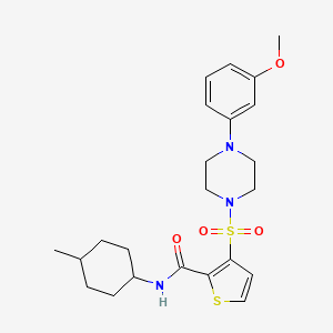 3-((4-(3-methoxyphenyl)piperazin-1-yl)sulfonyl)-N-(4-methylcyclohexyl)thiophene-2-carboxamide