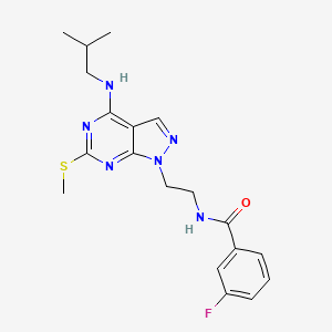 3-fluoro-N-(2-(4-(isobutylamino)-6-(methylthio)-1H-pyrazolo[3,4-d]pyrimidin-1-yl)ethyl)benzamide