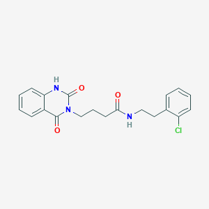 molecular formula C20H20ClN3O3 B2905884 N-[2-(2-chlorophenyl)ethyl]-4-(2,4-dioxo-1,2,3,4-tetrahydroquinazolin-3-yl)butanamide CAS No. 896373-48-1