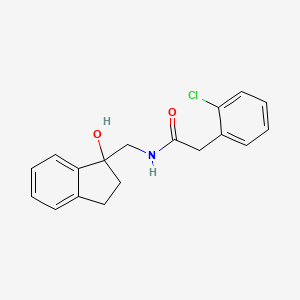 molecular formula C18H18ClNO2 B2905913 2-(2-chlorophenyl)-N-[(1-hydroxy-2,3-dihydro-1H-inden-1-yl)methyl]acetamide CAS No. 1396847-50-9