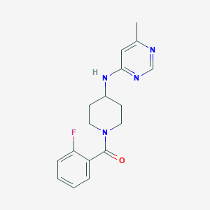 molecular formula C17H19FN4O B2905921 n-[1-(2-Fluorobenzoyl)piperidin-4-yl]-6-methylpyrimidin-4-amine CAS No. 2371484-89-6