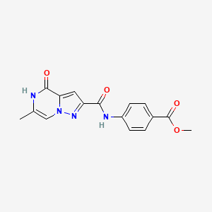 Methyl 4-{[(6-methyl-4-oxo-4,5-dihydropyrazolo[1,5-a]pyrazin-2-yl)carbonyl]amino}benzoate