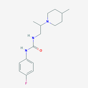 1-(4-Fluorophenyl)-3-(2-(4-methylpiperidin-1-yl)propyl)urea