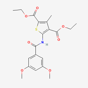 Diethyl 5-{[(3,5-dimethoxyphenyl)carbonyl]amino}-3-methylthiophene-2,4-dicarboxylate