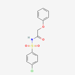 molecular formula C14H12ClNO4S B2906070 N-(4-chlorophenyl)sulfonyl-2-phenoxyacetamide CAS No. 708998-82-7