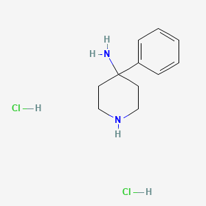 molecular formula C11H18Cl2N2 B2906088 4-Phenylpiperidin-4-amine dihydrochloride CAS No. 1415394-15-8