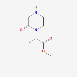 molecular formula C9H16N2O3 B2906096 Ethyl 2-(2-oxopiperazin-1-yl)propanoate CAS No. 2273079-55-1