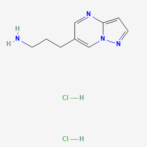 3-Pyrazolo[1,5-a]pyrimidin-6-ylpropan-1-amine;dihydrochloride