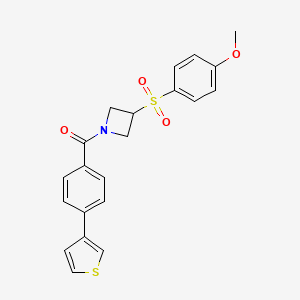 (3-((4-Methoxyphenyl)sulfonyl)azetidin-1-yl)(4-(thiophen-3-yl)phenyl)methanone