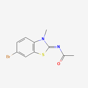 N-(6-bromo-3-methyl-1,3-benzothiazol-2-ylidene)acetamide