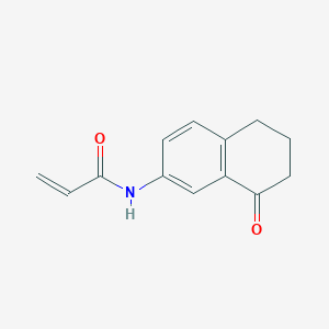 molecular formula C13H13NO2 B2906142 N-(8-oxo-6,7-dihydro-5H-naphthalen-2-yl)prop-2-enamide CAS No. 2459725-80-3