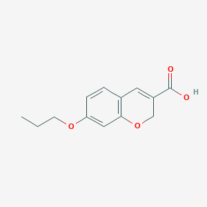 molecular formula C13H14O4 B2906189 7-propoxy-2H-chromene-3-carboxylic acid CAS No. 923200-37-7