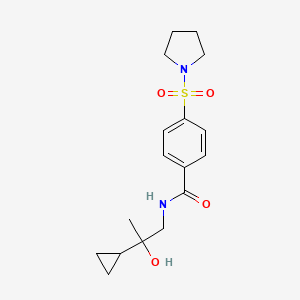 N-(2-cyclopropyl-2-hydroxypropyl)-4-(pyrrolidin-1-ylsulfonyl)benzamide
