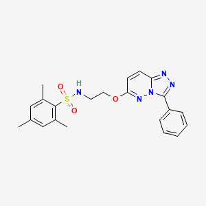 2,4,6-trimethyl-N-(2-((3-phenyl-[1,2,4]triazolo[4,3-b]pyridazin-6-yl)oxy)ethyl)benzenesulfonamide