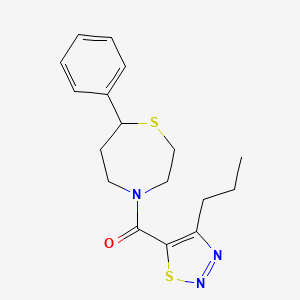 (7-Phenyl-1,4-thiazepan-4-yl)(4-propyl-1,2,3-thiadiazol-5-yl)methanone