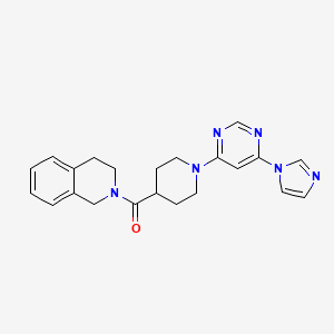 (1-(6-(1H-imidazol-1-yl)pyrimidin-4-yl)piperidin-4-yl)(3,4-dihydroisoquinolin-2(1H)-yl)methanone