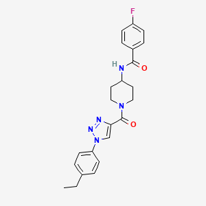 N-(1-(1-(4-ethylphenyl)-1H-1,2,3-triazole-4-carbonyl)piperidin-4-yl)-4-fluorobenzamide
