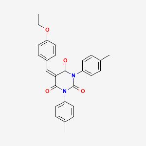 5-[(4-Ethoxyphenyl)methylidene]-1,3-bis(4-methylphenyl)-1,3-diazinane-2,4,6-trione